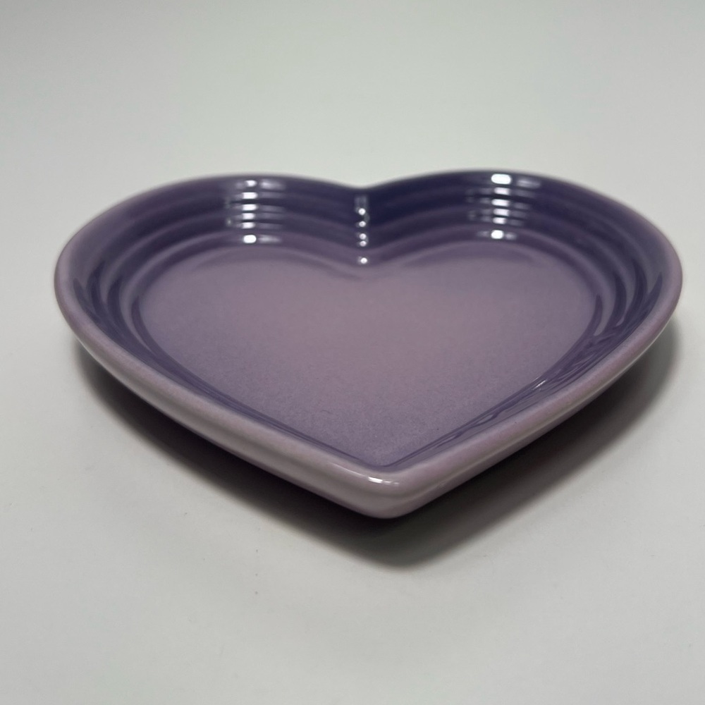 Le Creuset Stoneware Heart Shaped Trinket Dish Plate Tray Bowl - Picture 3 of 7